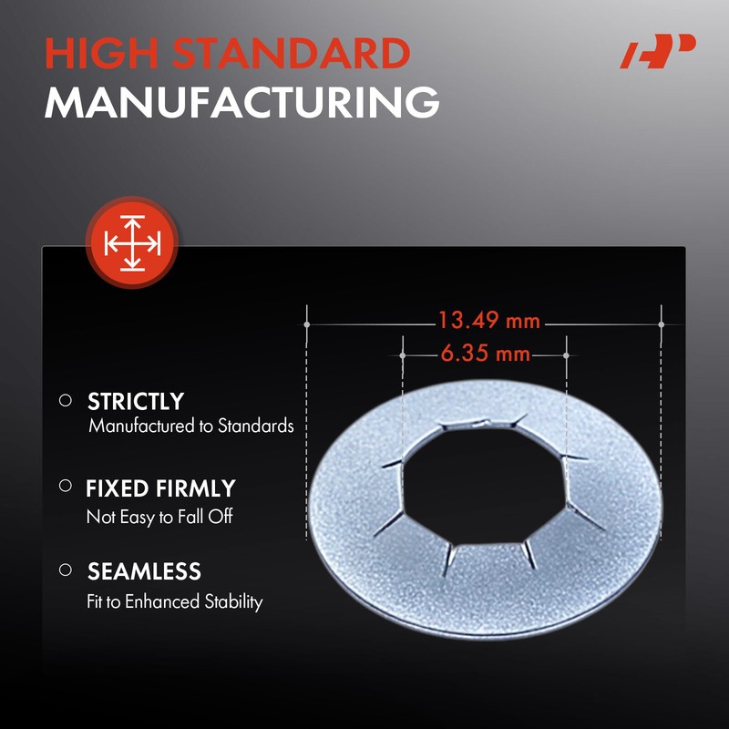 A-Premium 20x 6.35mm Stud 13.49mm Outer Diameter Retainer Clips Push On for Ford gallery
