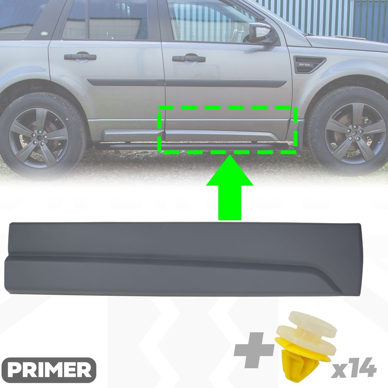 Front Door Right Offside Lower Sport Dynamic HST Moulding Primer for Freelander2
