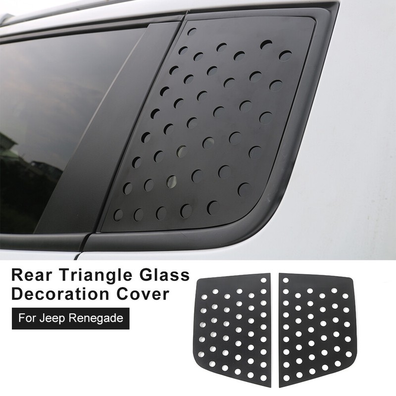 2xTriangular Window Glass Decor Cover Trim for Jeep Renegade 2016-23 Accessories gallery