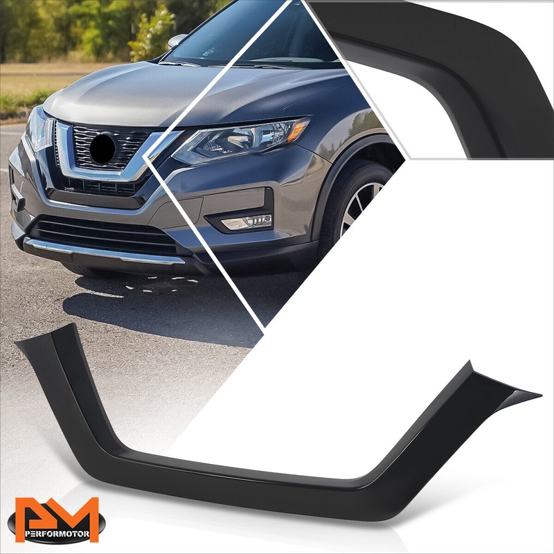For 17-20 Nissan Rogue Factory Style Front Lower Grille Molding Smooth Black