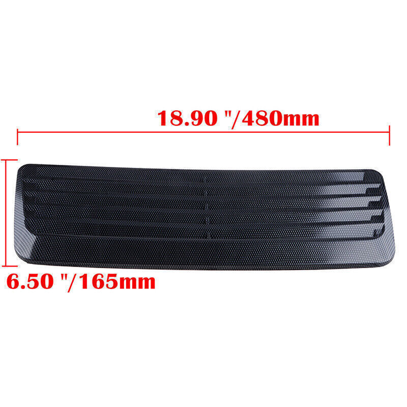 1X Universal Car Hood Air Flow Intake Grill Scoop Vent Bonnet Cover Carbon Black gallery