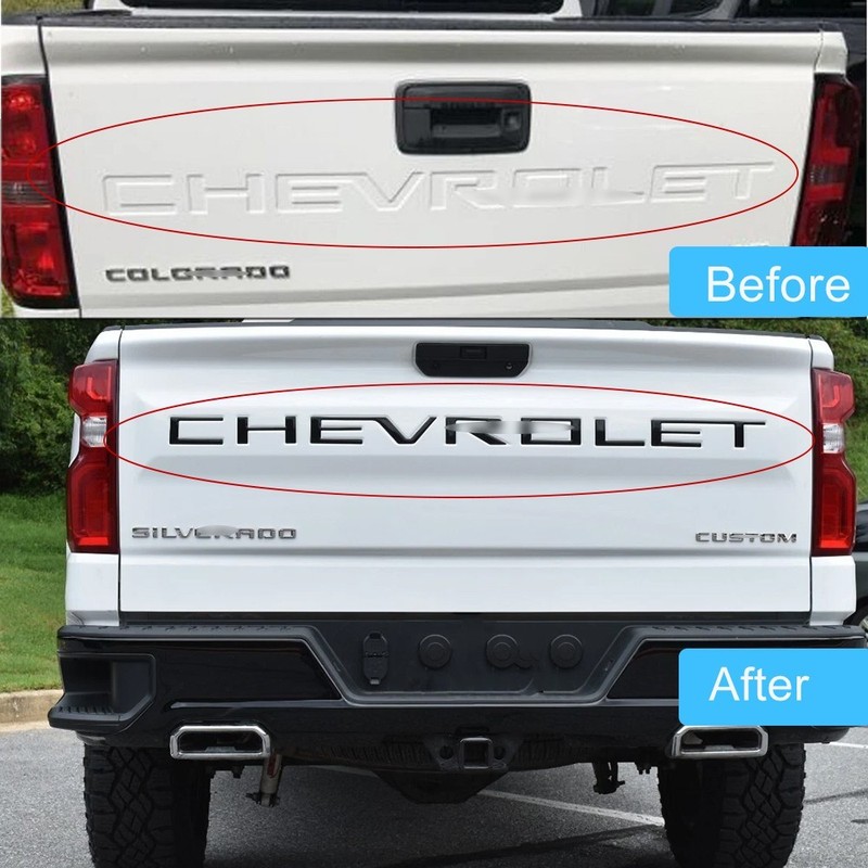 Tailgate Letter Insert For Silverado 1500 2500HD 3500HD Raised Emblem 2019-2026 gallery