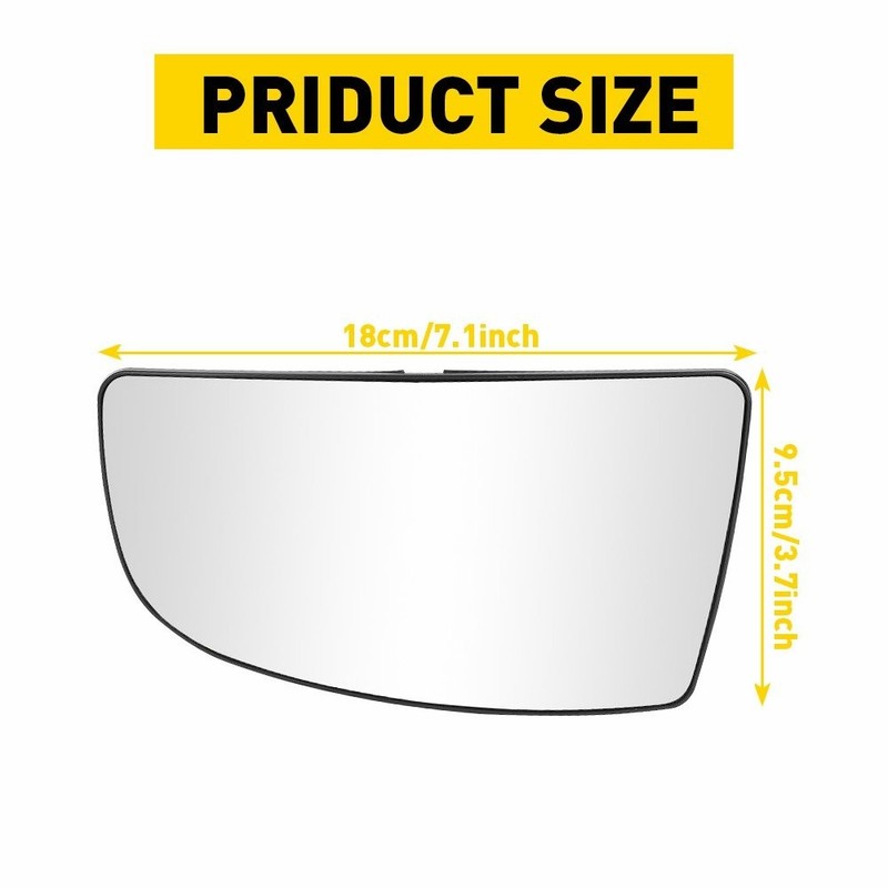 Left Mirror Glass w/Backing Plate LH 1-10X for Ford Transit T150 T250 T350 15-20 gallery