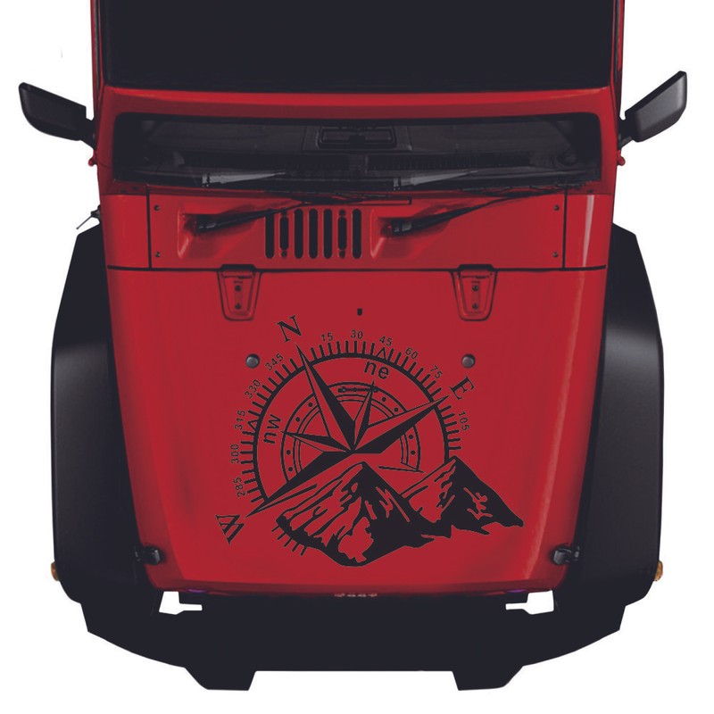 Compass Mountain Vinyl Decals For Car Camper Van Caravan Sticker Graphic Decor gallery