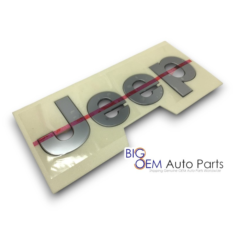 new OEM 2020 – 2024 Jeep Gladiator Tailgate Nameplate silver Emblem 68442674AD