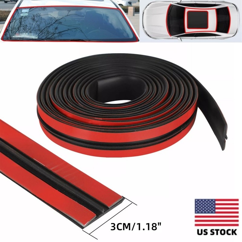 30MM*5m Car Windshield Trim Edge Molding Protector Guard Rubber Auto Seal Strip