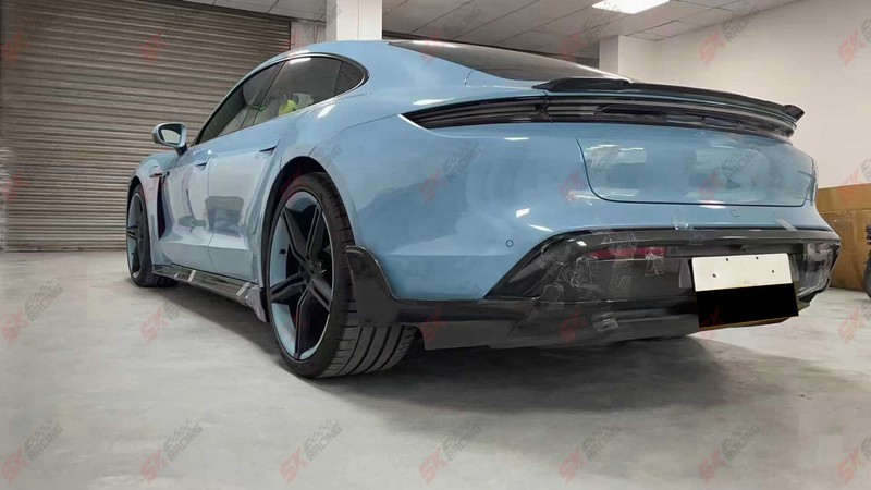 Carbon Fiber/Gloss Black/Unpainted Rear Spoiler Wing Fits Porsche Taycan 2020-24 gallery