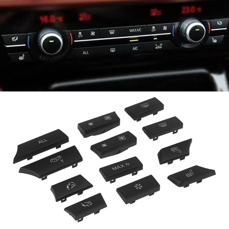 A/C Heating Switch Button 12 Piece Set ABS And PC Blend Elegant Design