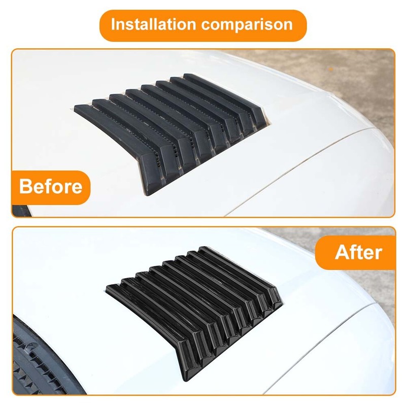 2pcs/set Hood Engine Outlet Decor Trim Air Vent Cover For Ford F150 Raptor 09-14 gallery
