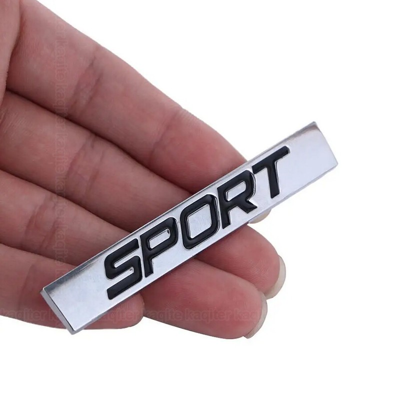 3D SPORT Logo Badge Emblem Black&Silver Chrome Zinc Alloy Car Styling Sticker
