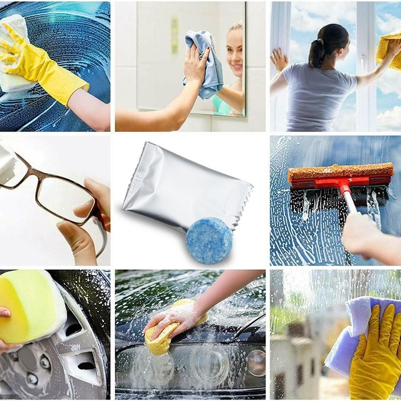 10x Auto Glass Cleaner Car Windshield Washer Cleaning Solid Effervescent Tablets gallery