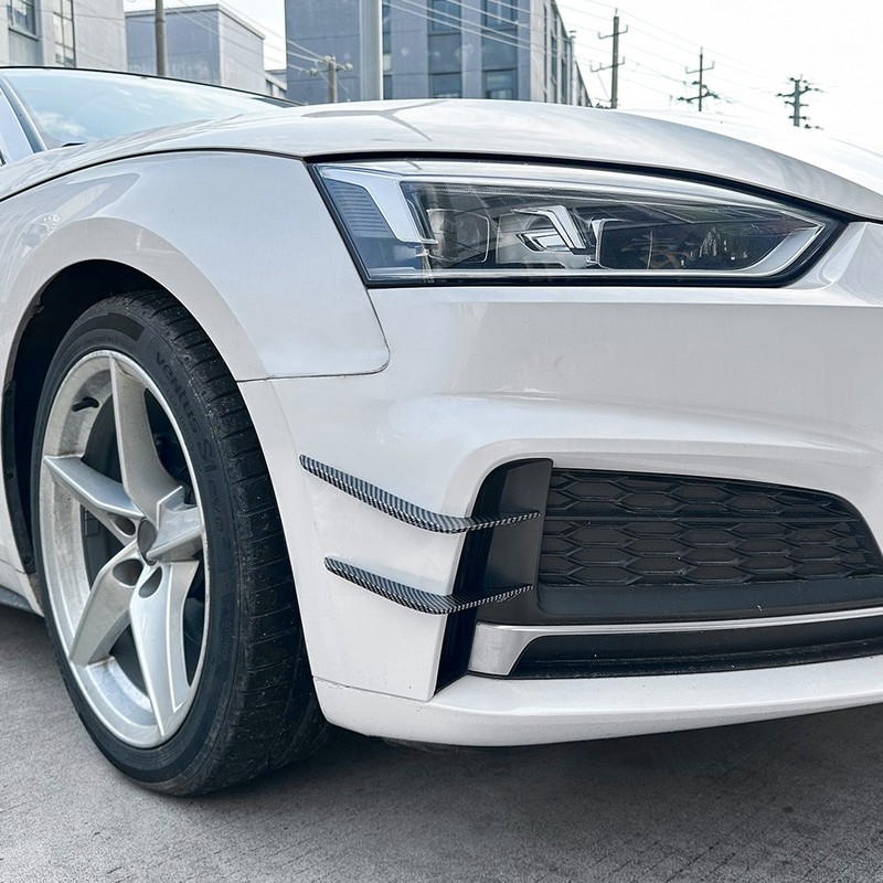 Carbon look Front Bumper Side Air Vent Fin Trim For Audi A5 S5 F5 Sline 17-20 gallery