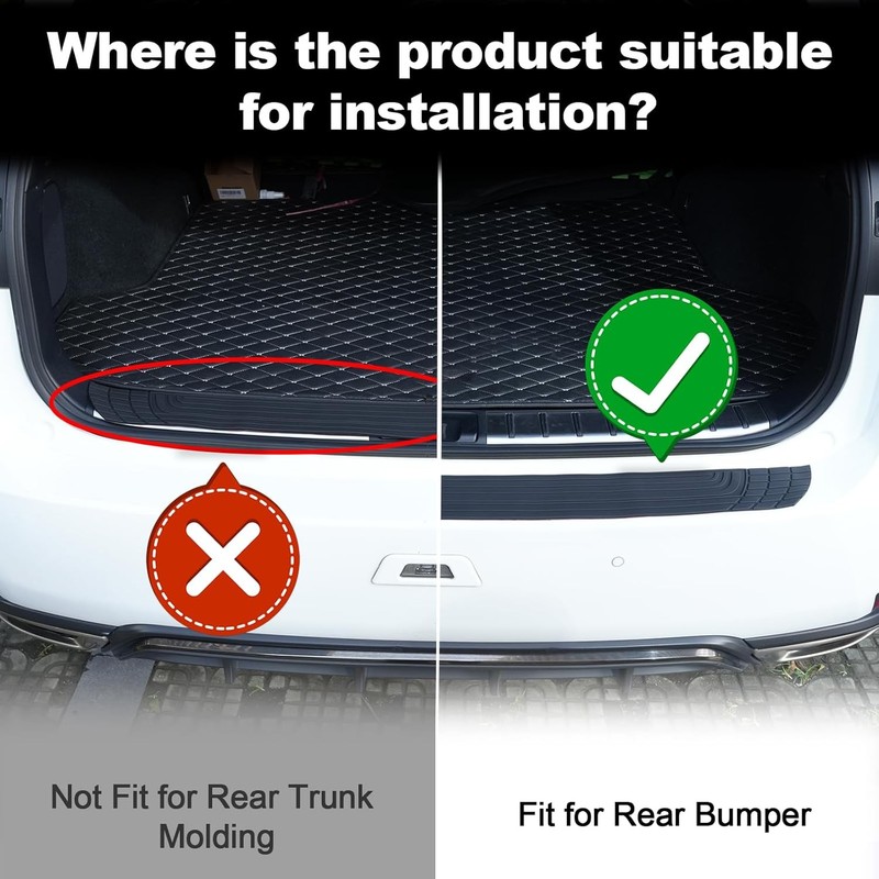 Rear Bumper Protector For Toyota Sedan SUV - Trimmable Anti-Scratch PVC Silicone gallery