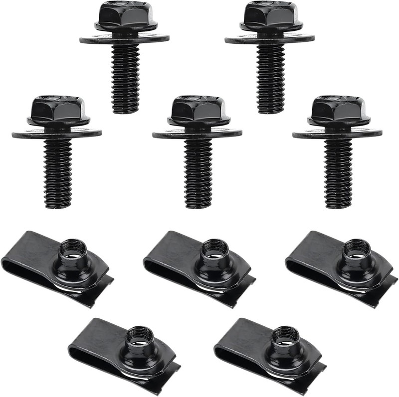 Automotive Body Panel Fasteners 10 Pieces Rust-Resistant Metal Bolts gallery