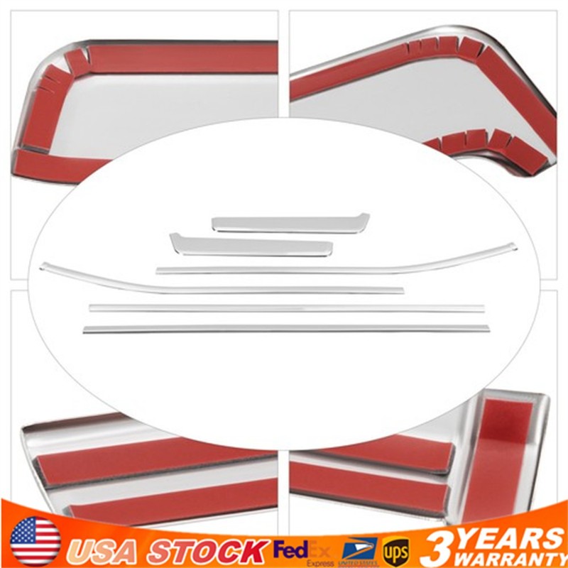 6Pc Steel Chrome Door Window Sill Molding Panel Trim For Toyota Tundra 2022-2024