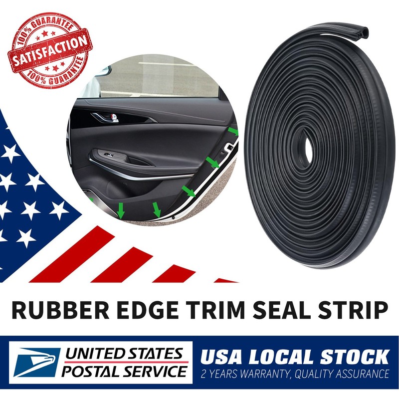 4M Car Door Rubber Edge Trim Seal Strip Gasket with Top Bulb – Easy to Install