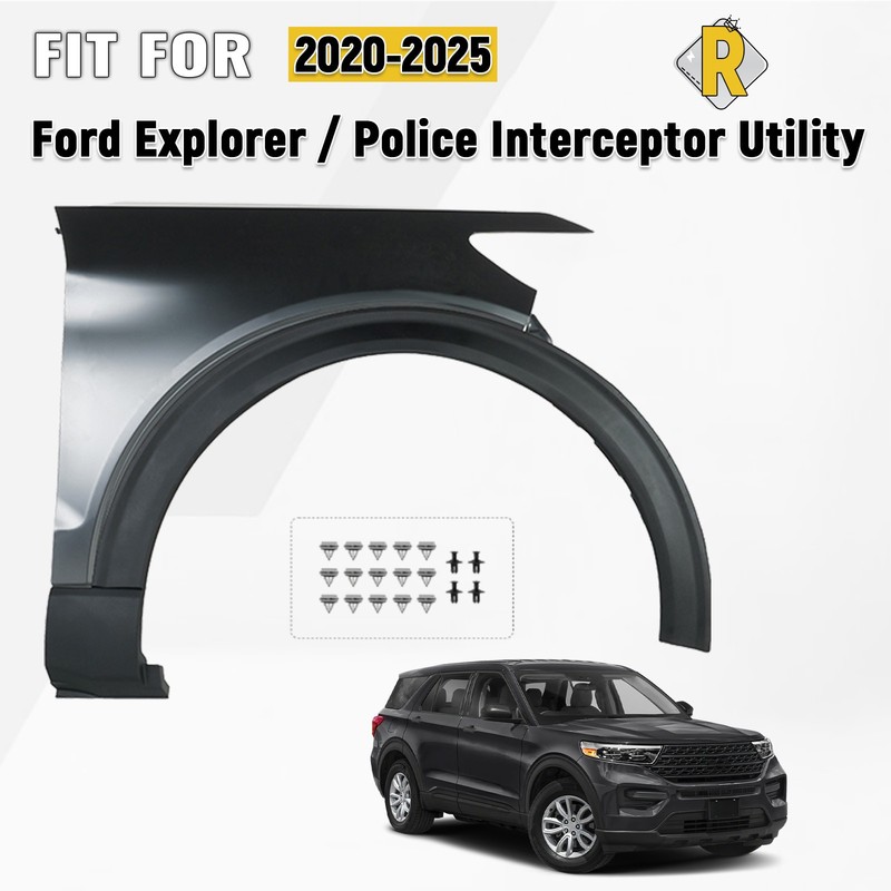 Front Fender And Wheel Flare Arch Molding For 2020-2025 Ford Explorer Right Side