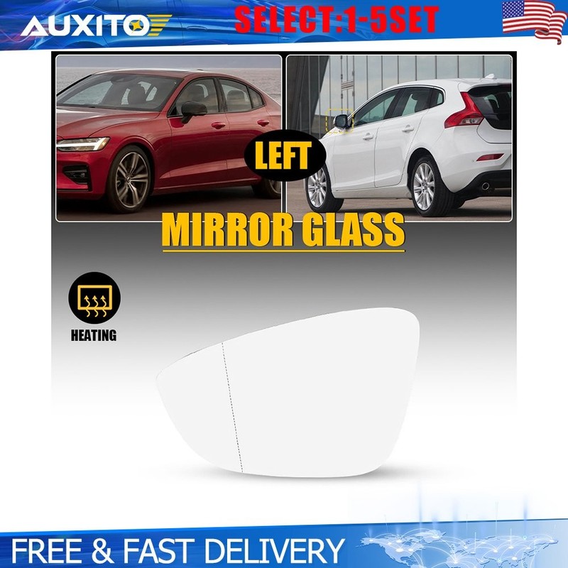 Driver Side LH Heated Mirror Glass For Volkswagen CC 2009-17 & Eos 2009-16 1-5X