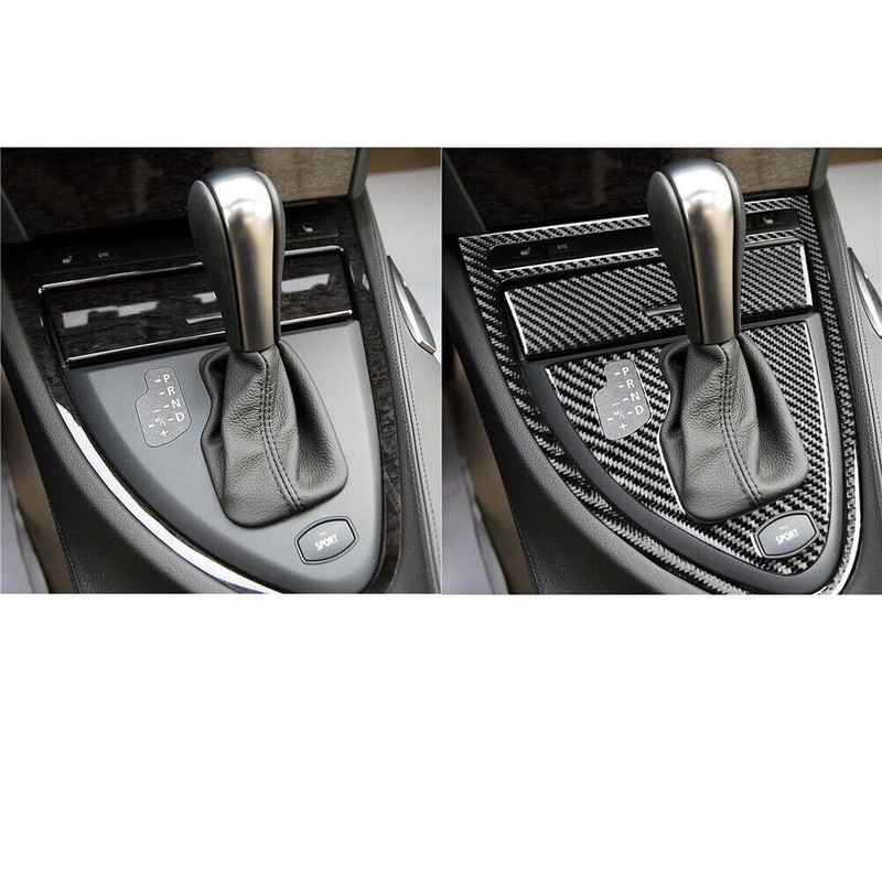 For BMW 650 645 2004-10 Carbon Fiber Automatic Gear Shift Interior Trim Set gallery