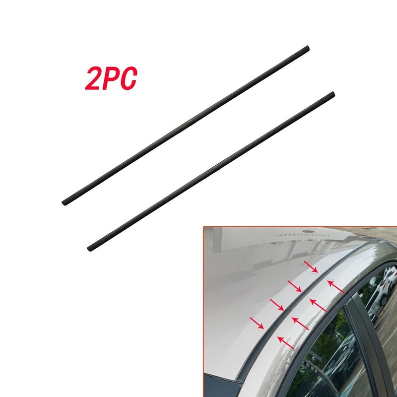 2X Left&Right Roof Drip Trim Molding Set for 14-2017 Toyota Corolla Sedan Black gallery