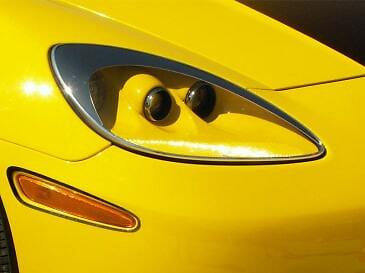 2pcs Headlight Eyebrow Kit for 2005-2013 Corvette C6 Polished Chrome-Plated ABS gallery