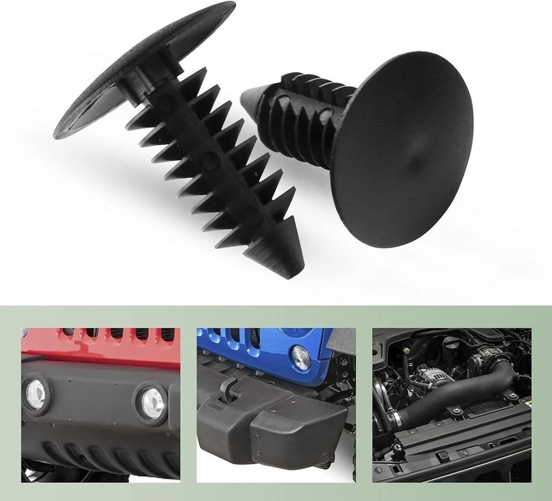 100X 1/4" Hole Fastener Clips Auto Car Plastic Rivets Retainer Fender Push Pin gallery