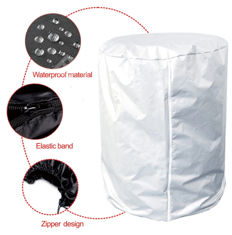 73X10cm Car Tire Cover 4 Tires Big Capacity Storage Bag Silver Outdoor Dustproof gallery