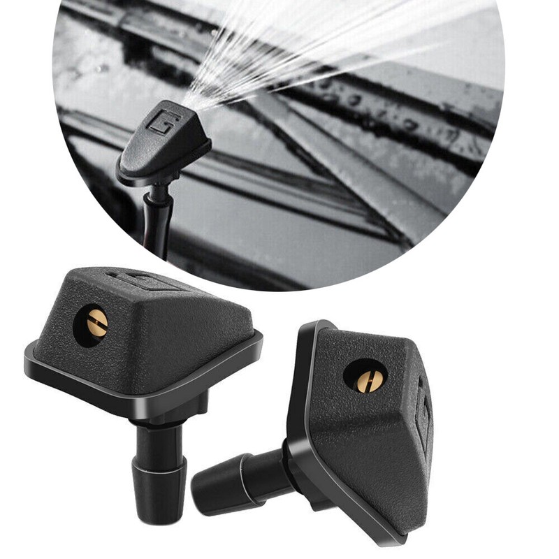 2PCS Car Windscreen Washer Fan-shaped Mist Water Spray Jet Nozzles Parts Y6 gallery