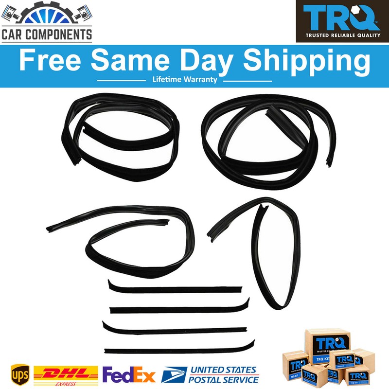 Window Sweep/Run Channel Weatherstrip Seal Set For 1973-79 Ford Bronco F-Series