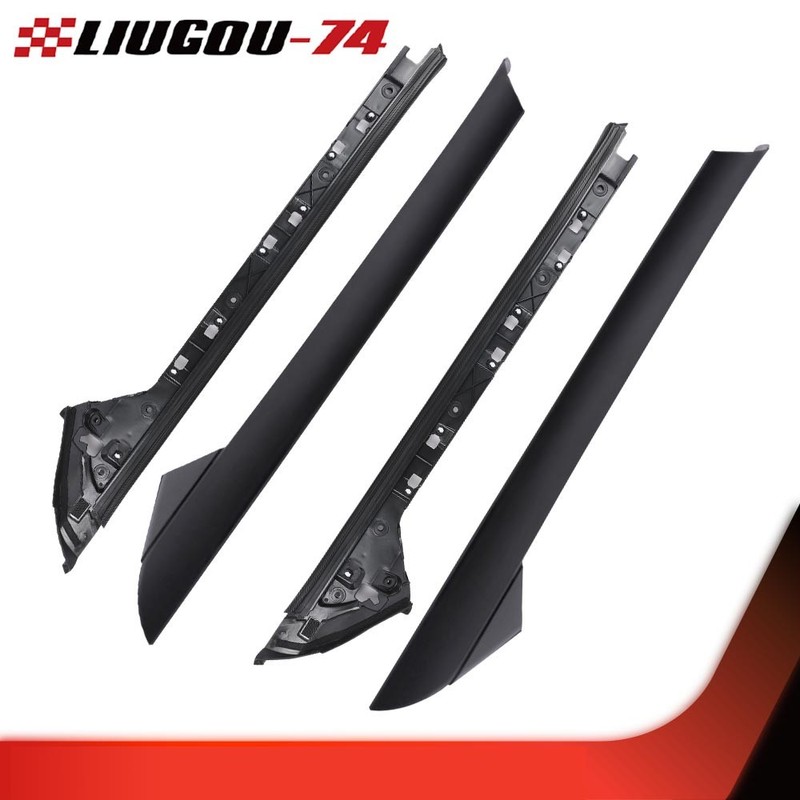 Fit For 2011-2019 Ford Explorer Left+Right Side Windshield A Pillar Molding Trim