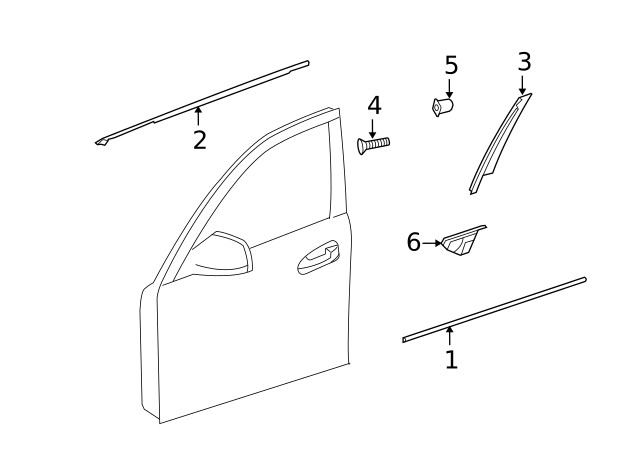 Genuine Mercedes-Benz Belt Molding 204-725-15-65 gallery