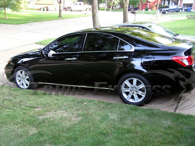 fit:2007-2012 Lexus ES 350 6Pc Flat Stainless Steel Body Side Molding Trim 1/2" gallery