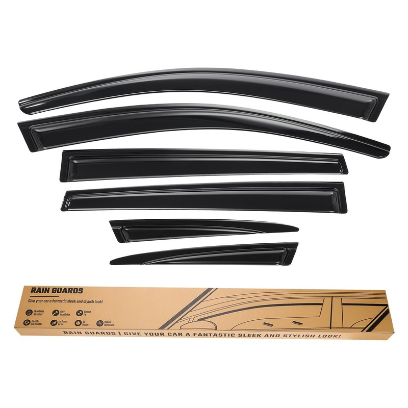 Window Visor 6pcs Black Tape-on Fits Honda CR-V 2017-2022 Rain Guards gallery