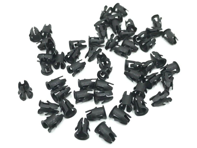 55 pcs script name plate emblem nuts tubular barrel 1/8″ stud 3/16″ hole d