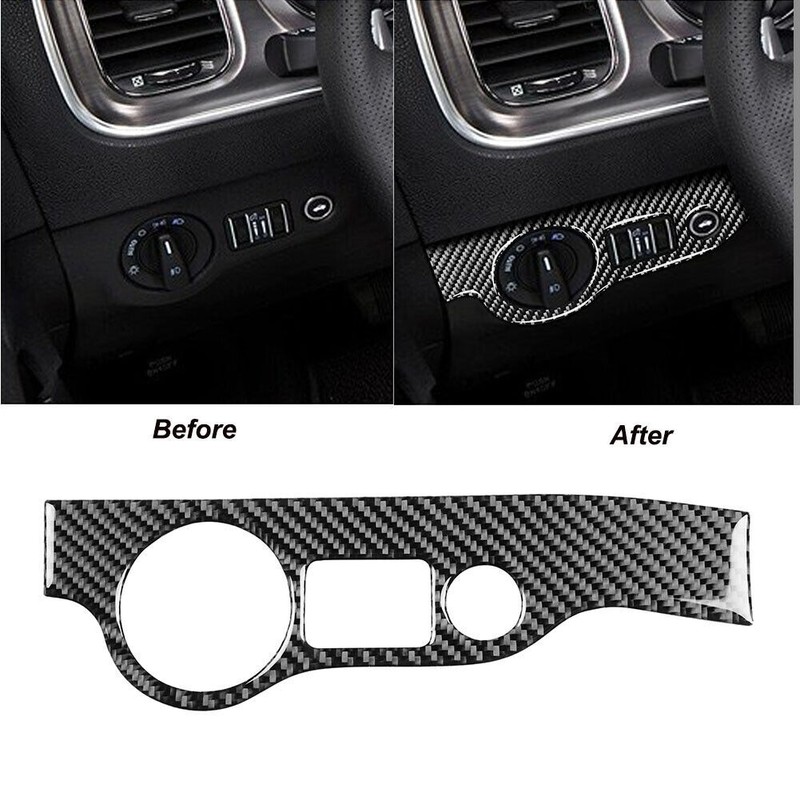 13Pcs Carbon Fiber Full Interior Set Cover Trim For Dodge Challenger 2015-2022 gallery