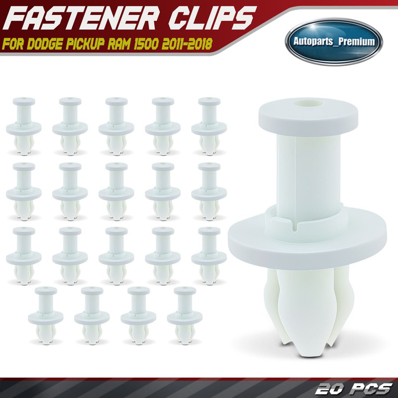 20Pcs 10mm Hole Lower Bumper Deflector Clips Push-Type for Dodge Pickup Ram 1500