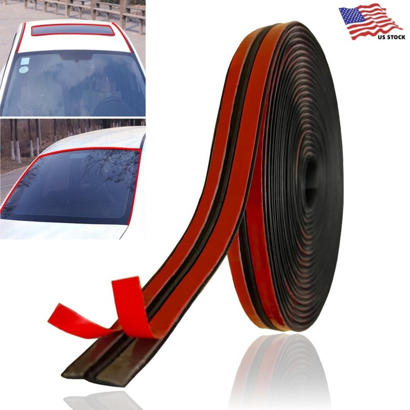 Car Roof Windshield Weather Seal Strip Rubber Trim Molding Protector T Shape 5M