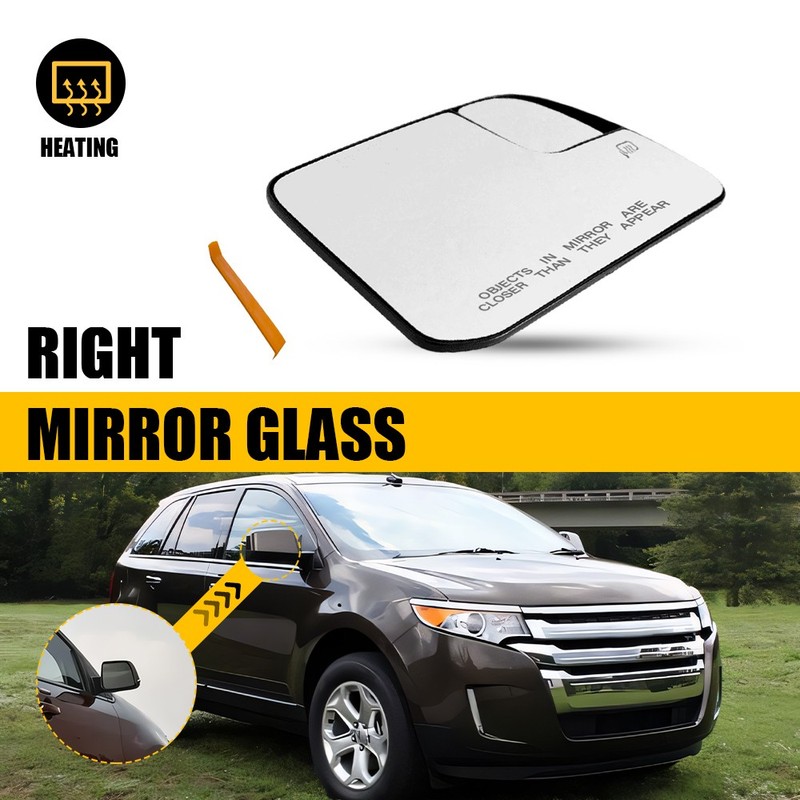 Side Mirror Glass For 2011-2014 FORD EDGE Passenger Side with Heated Blind Spot