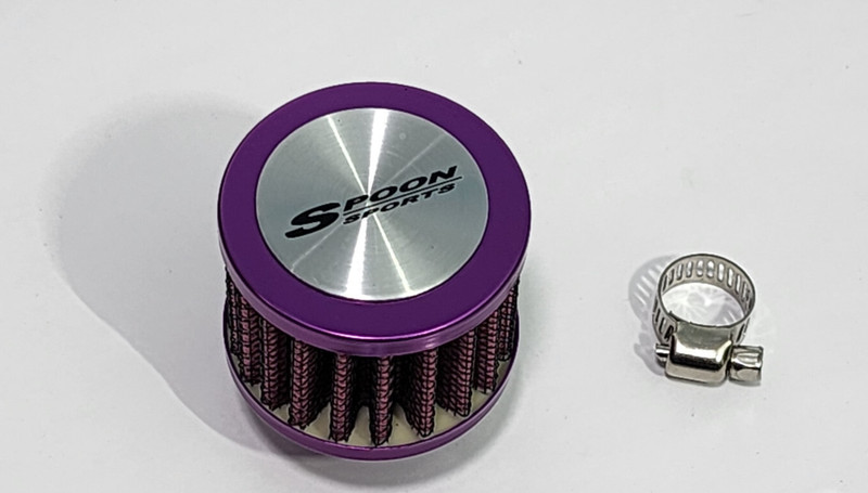 PURPLE 12MM MINI AIR OIL BREATHER FILTER FOR K-20 K24 RSX INTEGRA B-SERIES JDM 3