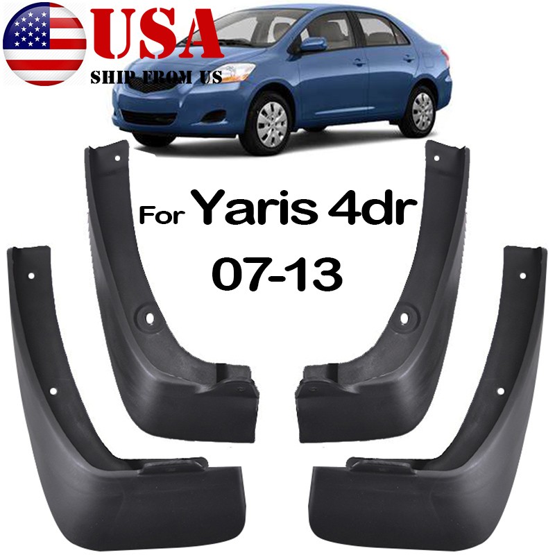 4x Mud Flaps TPO For Toyota Yaris 4dr Sedan 2007-2013 Splash Guards Front Rear gallery