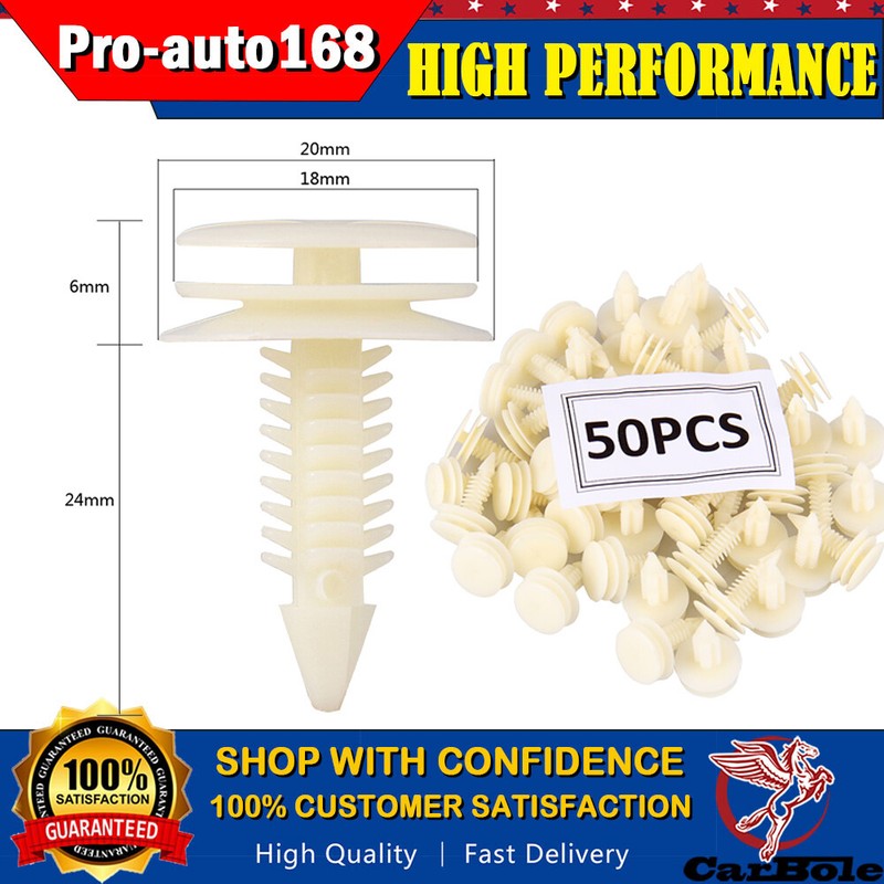 50Pcs Front Door Trim Panel Retainer Car Fasteners Clips For Chevy S10 GMC Buick