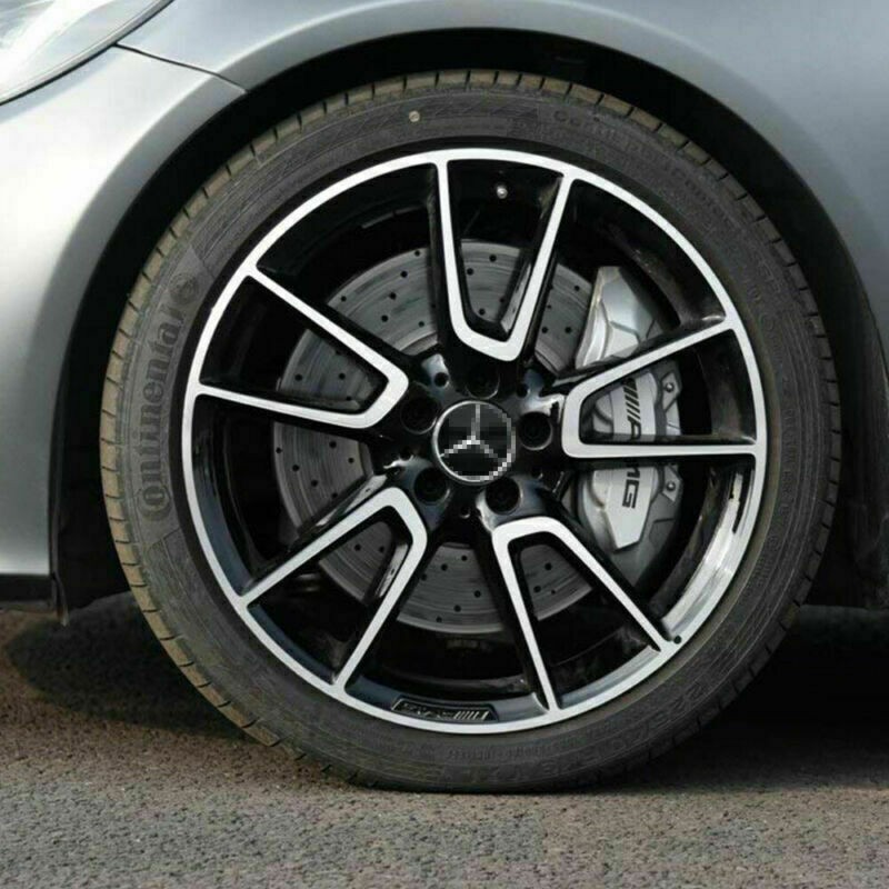 4PCS 75mm Wheel Center Hub Caps Black Emblem Badge Fit For Mercedes Benz gallery