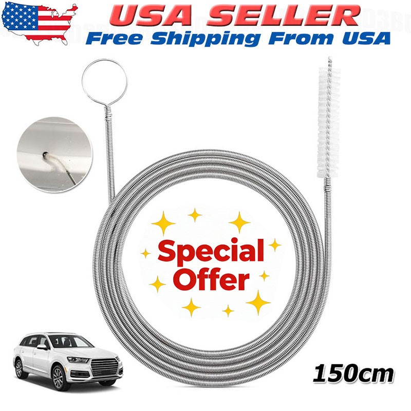 Refrigerator Scrub Brush Flexible Cleaner Hole Car Sunroof Drain Clog Remover