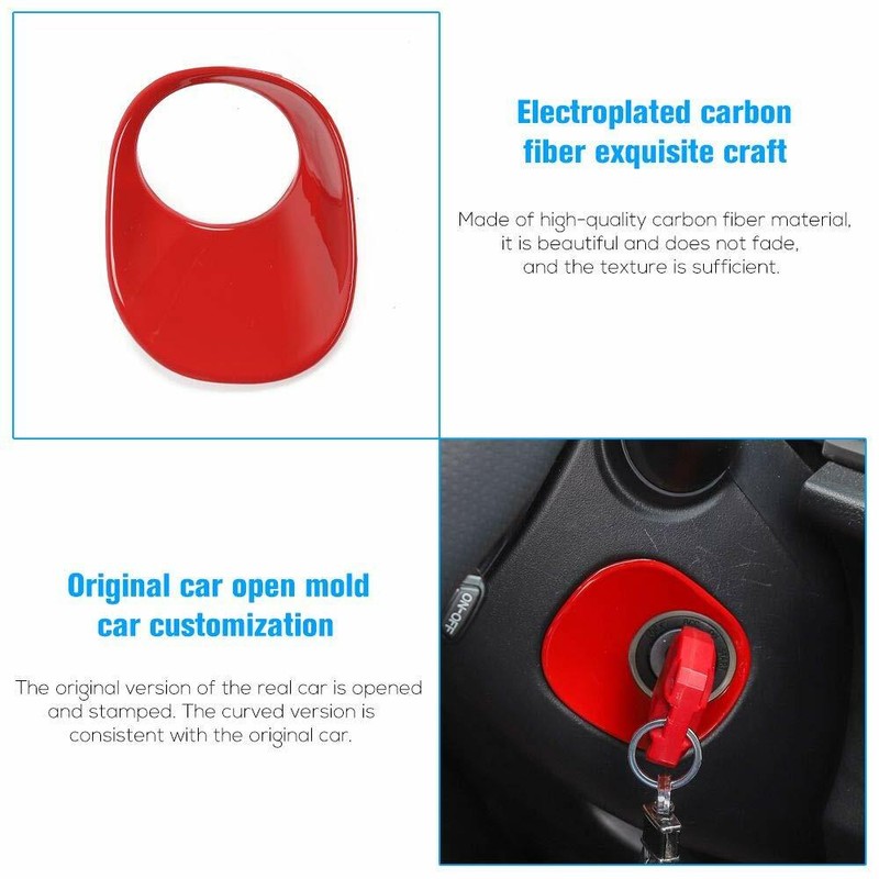 Engine Ignition Switch Lock Panel Decor Trim Cover Bezels for 4Runner 2010+ Red gallery