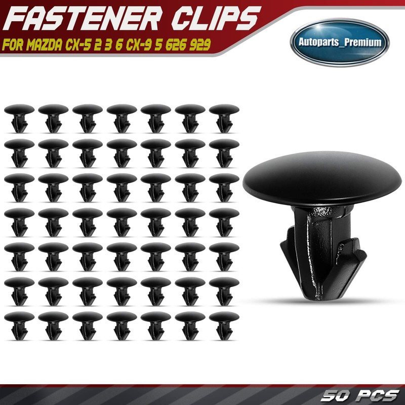 50Pcs 5.5 mm Nylon Weatherstrip Retainer Fasteners for Mazda 2007-On BP4K-58-762