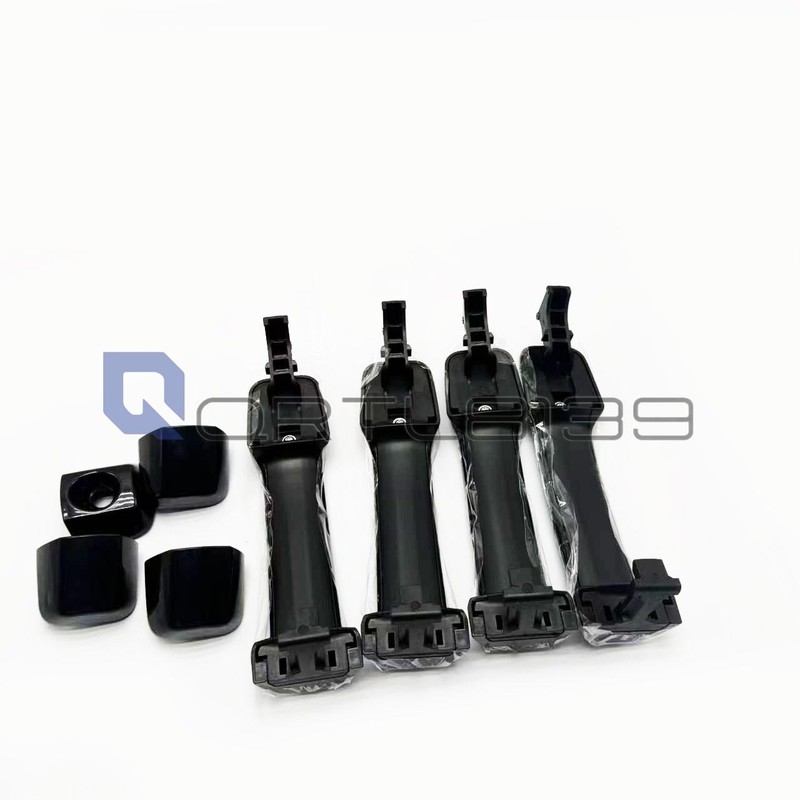 Front Rear Outside Door Handle Kit Glossy Black For 2011-2019 Tundra Sequoia gallery