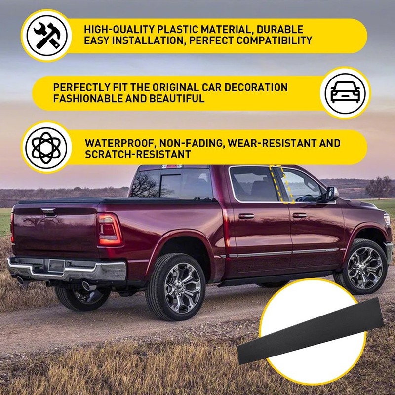 RH Front Door Applique B-Pillar Molding Trim For 19-26 RAM 1500 68292928AB 1-10X gallery