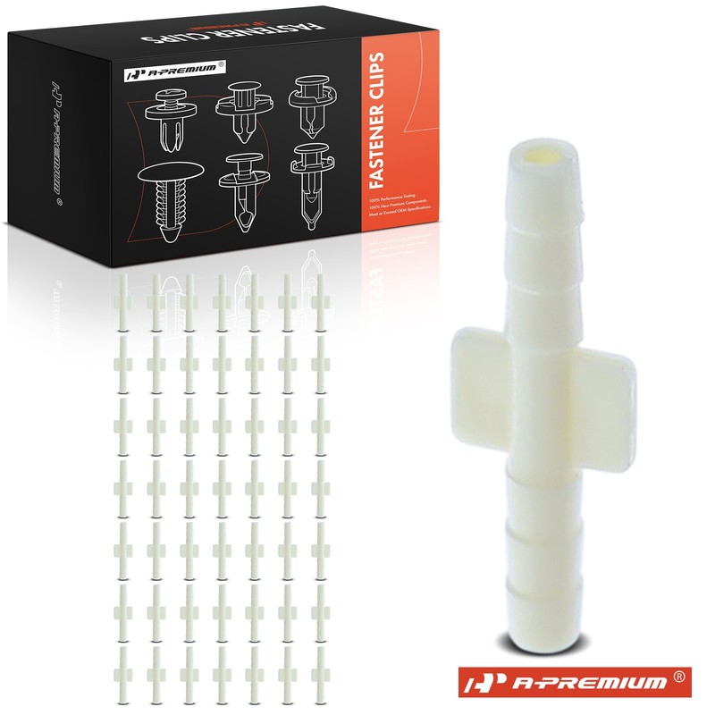 A-Premium 50x 3mm x 3mm Nylon Straight Hose Connector Retainer Clip for GM Ford