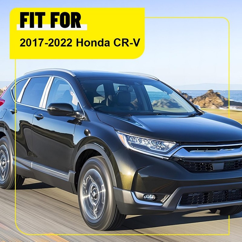 6PCS For 2017-2022 Honda CRV CR-V 6PC Stainless Steel Chrome Pillar Post Trim gallery