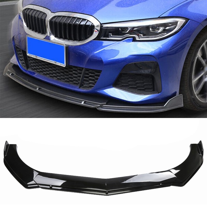 For BMW 1 2 3 4 5 7 Series Z4 Front Bumper Lip Spoiler Splitter Glossy Black